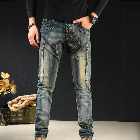 Joost | Klassieke Gepatchte Denim Jeans