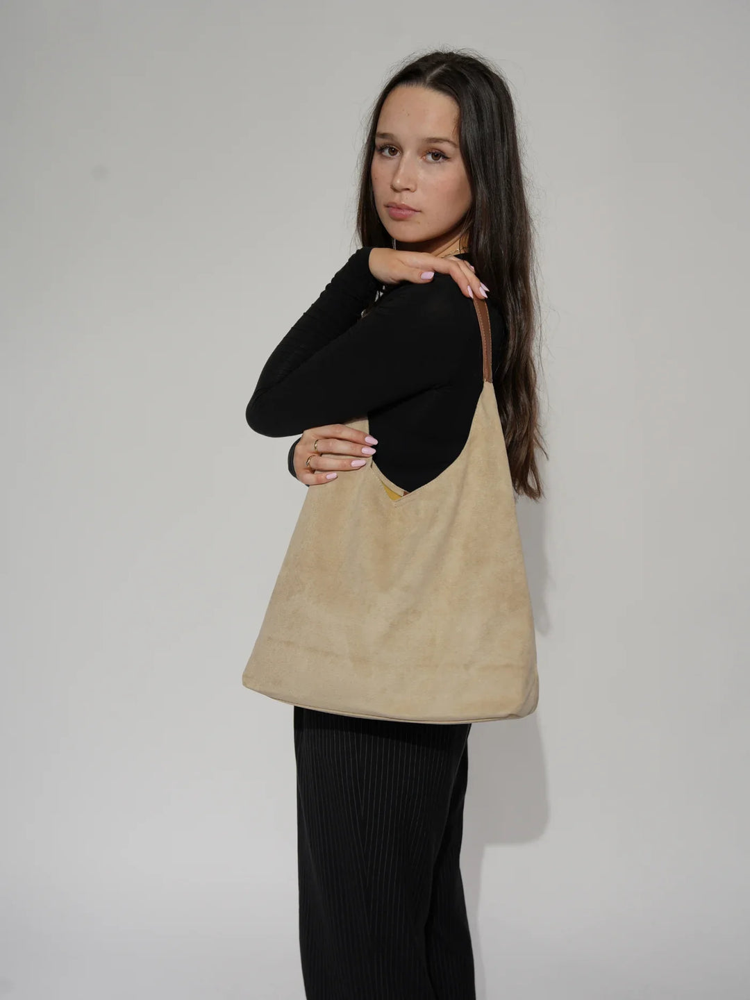 RetroSoft Suede Shoulder Bag Set | Inclusief Bijpassende Clutch