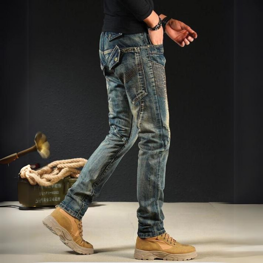 Joost | Klassieke Gepatchte Denim Jeans