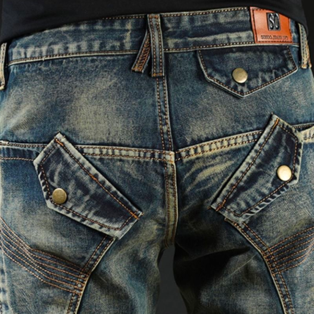 Joost | Klassieke Gepatchte Denim Jeans