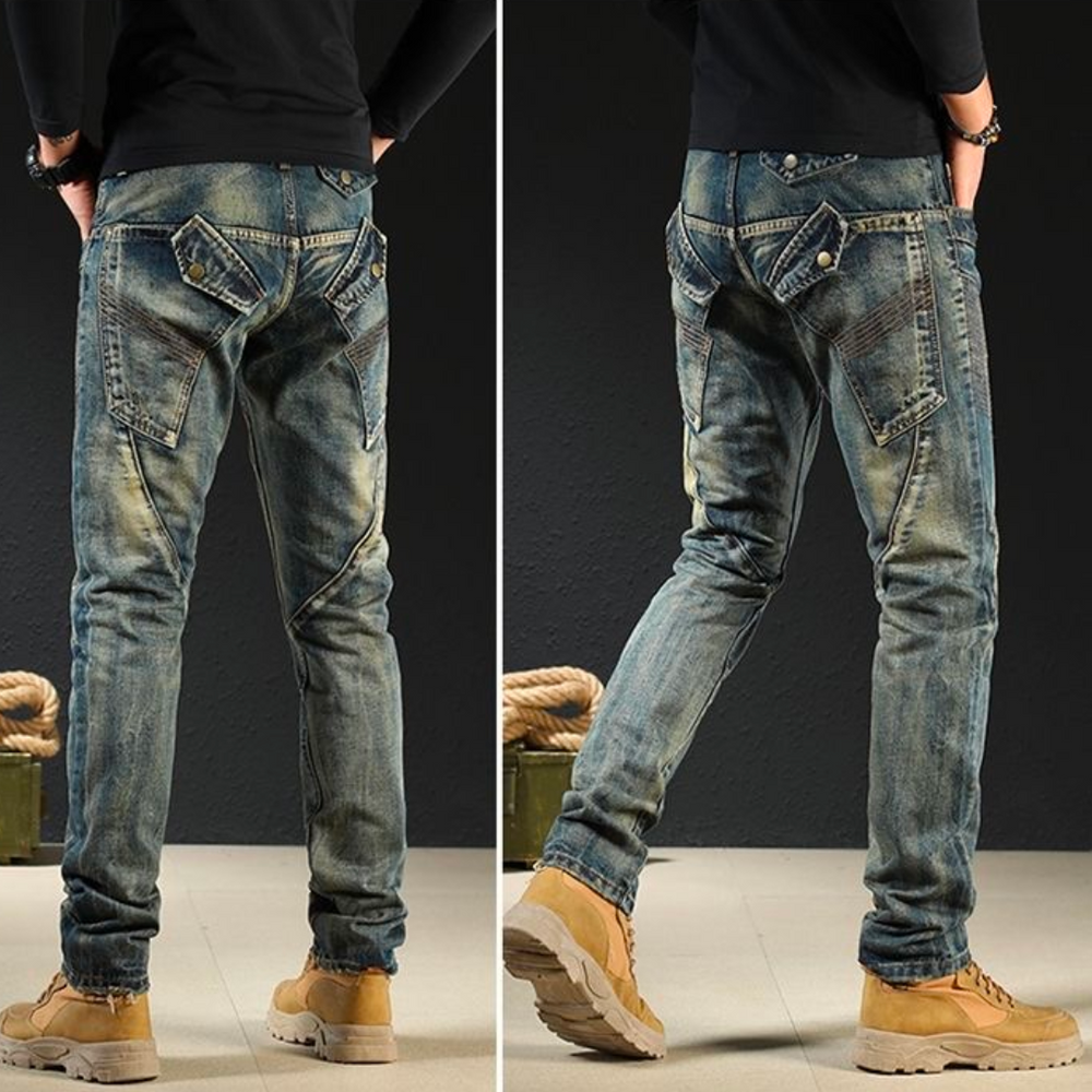 Joost | Klassieke Gepatchte Denim Jeans