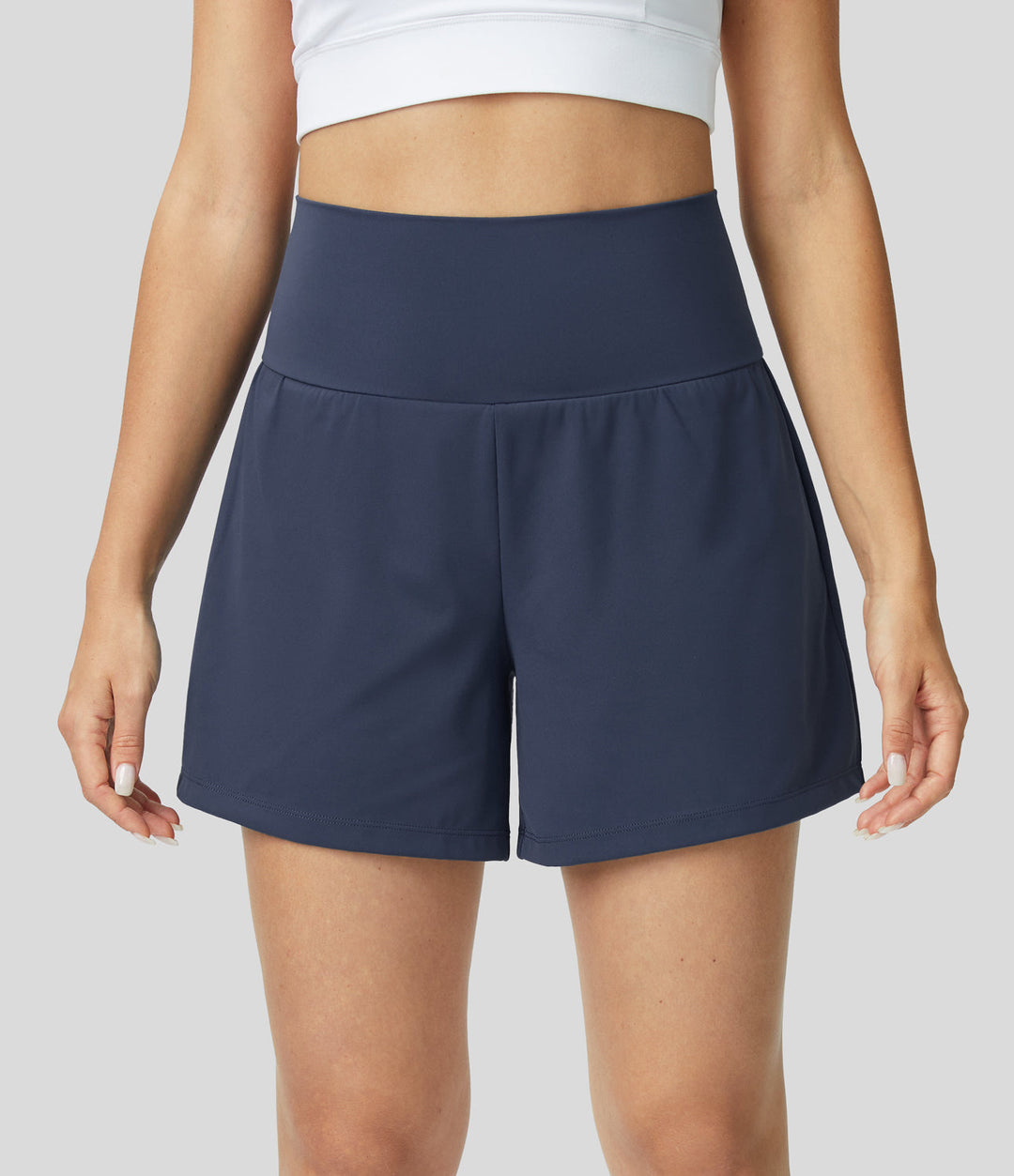 Hilara™ | 2-in-1 yogashort met hoge taille, achterzak en zijzak