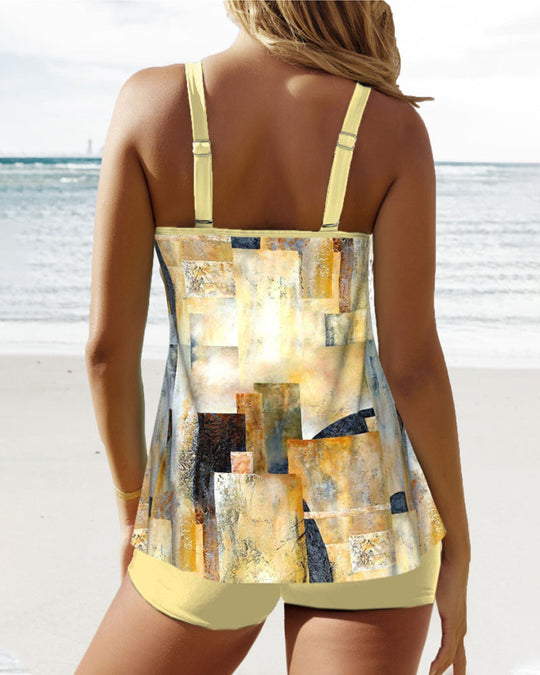 Lynn - Tankini met bandjes en print