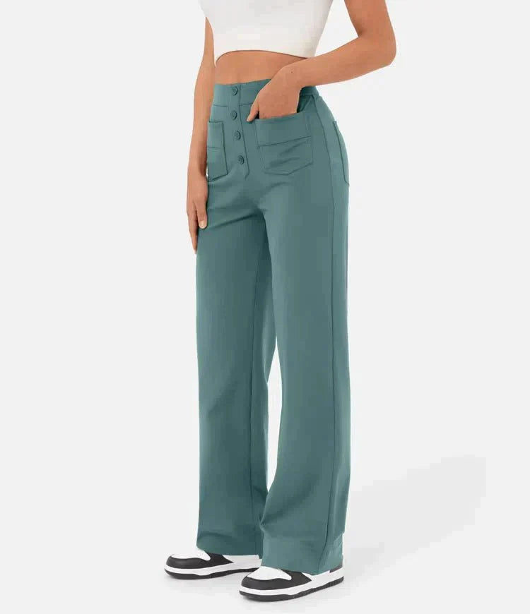 Dames| High-waisted elastische casual broek MARAKI