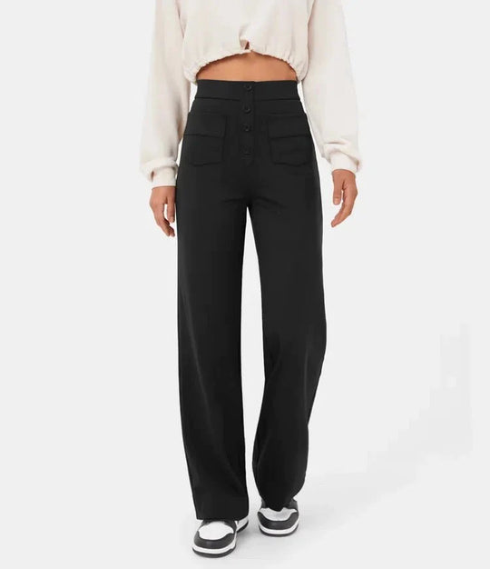 Dames| High-waisted elastische casual broek MARAKI