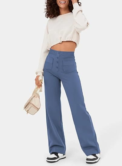 Dames| High-waisted elastische casual broek MARAKI